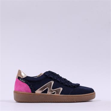 Marco Moreo Berlino Frill Trainer - Navy Pink